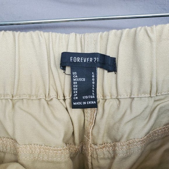 Light Khaki Forever 21 Cargo Joggers - Picture 5 of 11